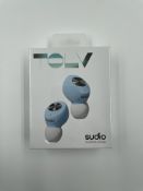 As new Sudio TOLV Wireless Bluetooth Earbuds in Blue (Box sealed).