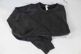 Lululemon Softstreme Perfectly Oversized Cropped Crew - Black - Size 6.