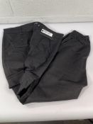 Ten Rebellious Black Cuffed Cargo Trousers - Genesis (UK-18).