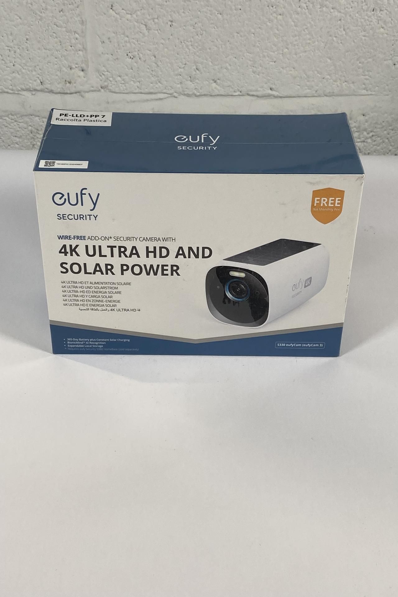 Eufy Wire-Free Add-On Security Camera with 4k Ultra HD and Solar Power (S330)