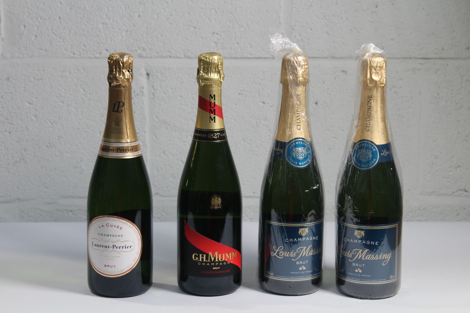 Two Louis Massing Brut Champagne 2 x 750ml, G.H Mumm Brut Champagne 750ml, Laurent - Perrier Brut Ch
