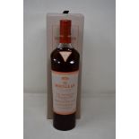 A bottle of The Macallan (The Harmany Collection Rich Cacao) Highland Single Malt Scotch Whiskey (75