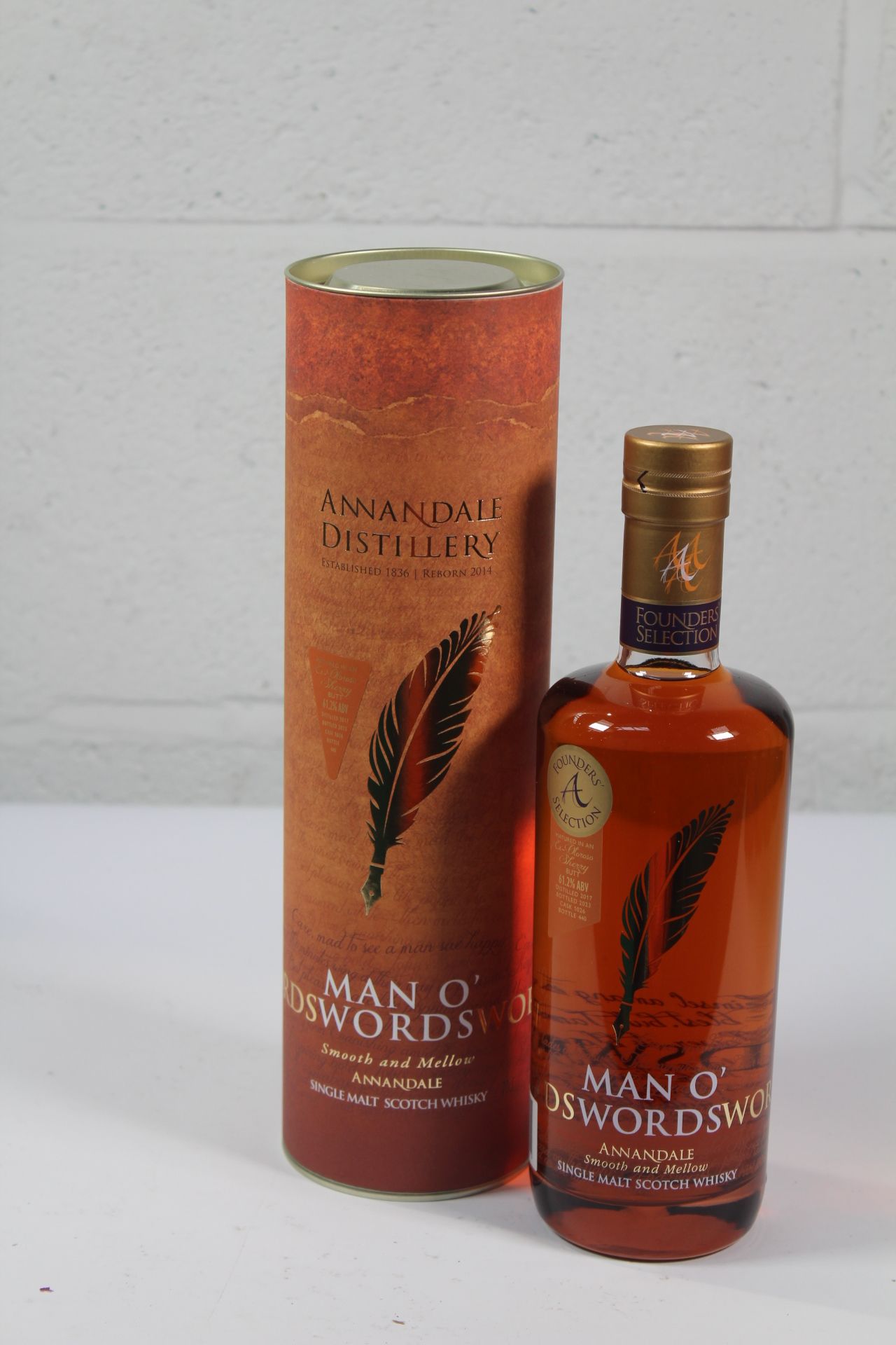 Annandale Distillery Man O'Words 2017 Founders Selection Double Oak Bourbon Cask Lowland Single Malt