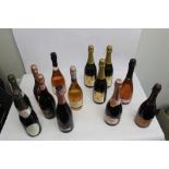 Thirteen Assorted Rose Sparkling Wine's to include Lyme Bay 750ml, OX Washington State 2019 3 x 750m