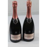 Two Bollinger Rose Champagne 2 x 750ml, Labels Scratched.