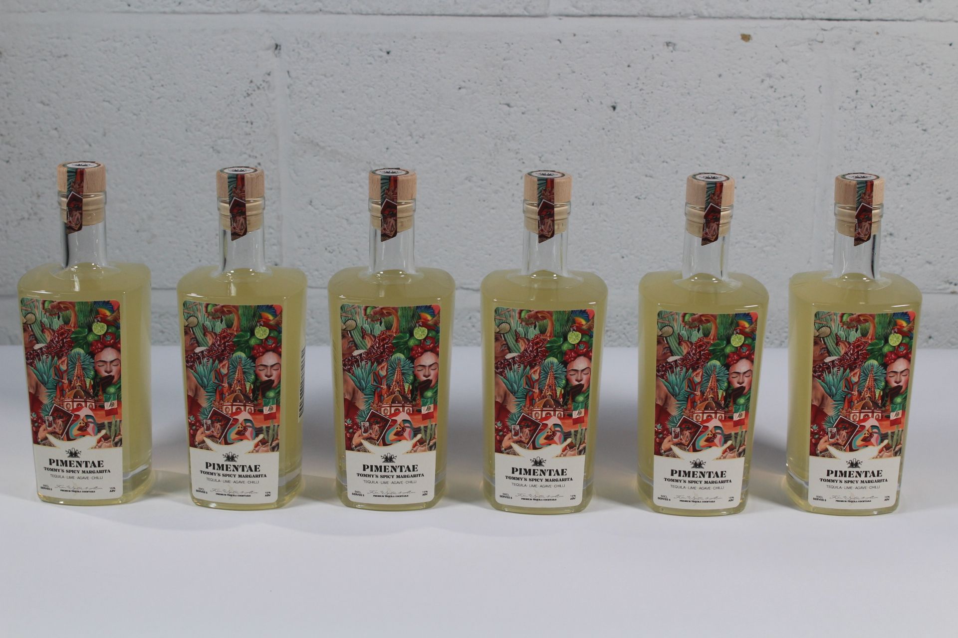 Six Pimentae Tommy's Spicy Margarita Tequila - Lime - Agave - Chilli 6 x 500ml.