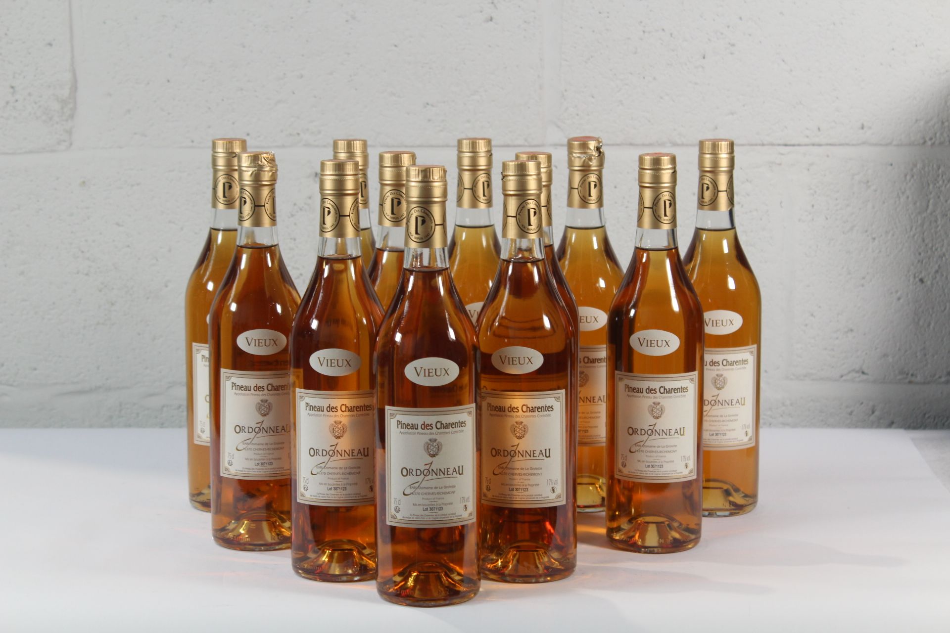 Twelve Pineau Des Charentes Ordonneau Blanc Vieux Cognac 12 x 750ml.