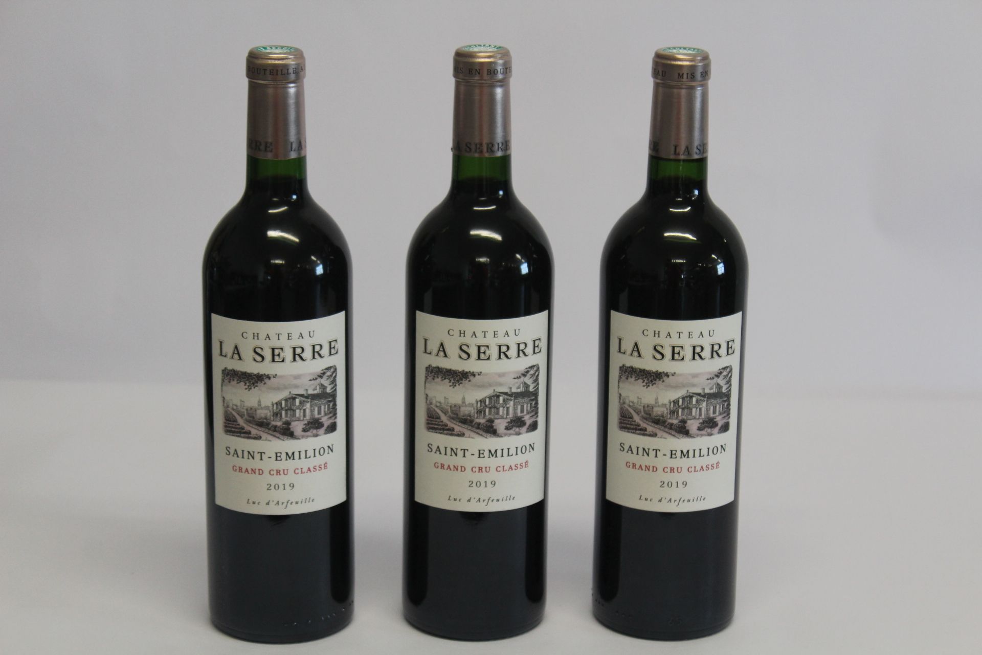 Three Chateau La Serre Grand Cru Classe 2019 Saint - Emilion 3 x 750ml Red Wine.