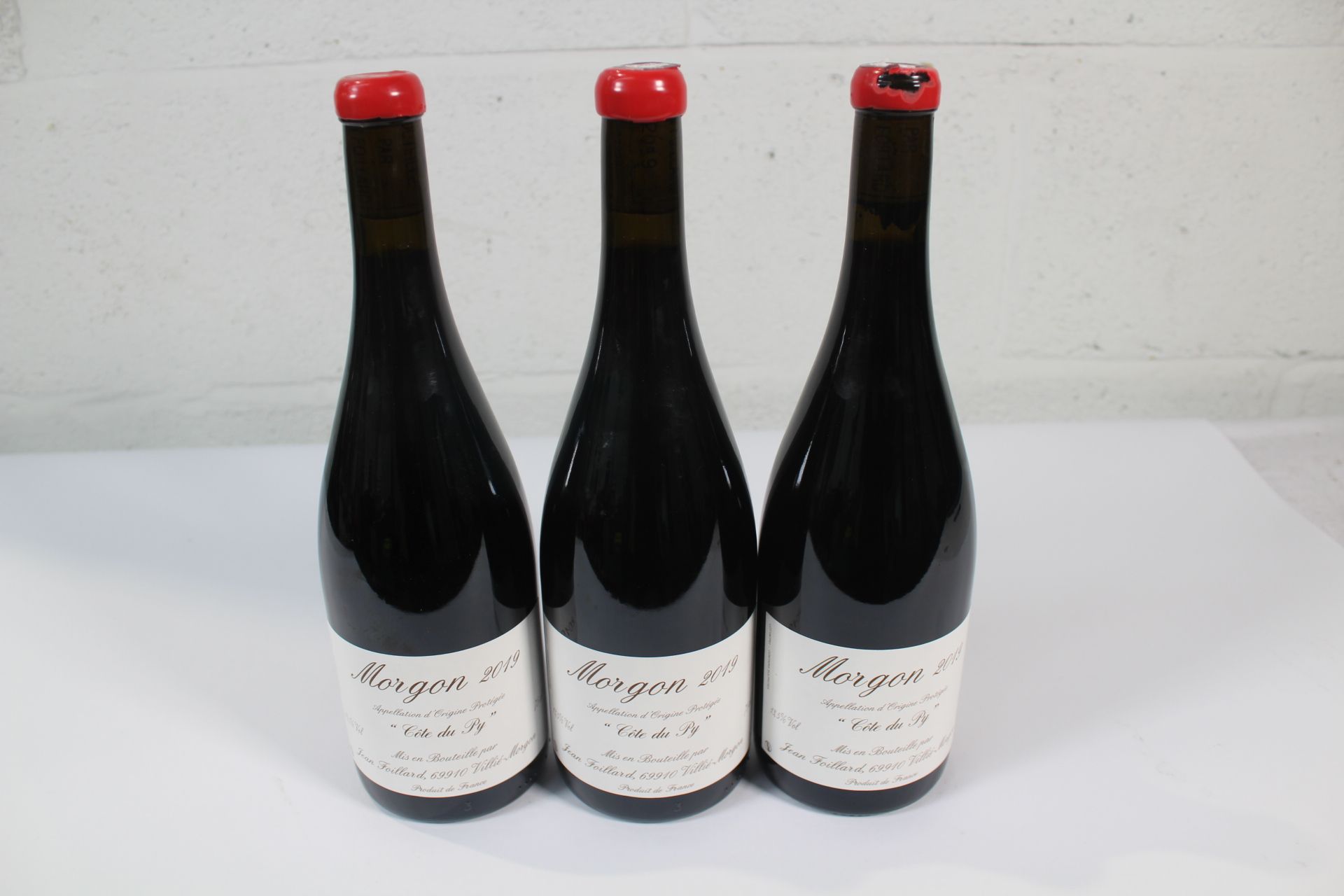 Three Jean Foillard Morgan 2019 Cote Du PY Red Wine 3 x 750ml.