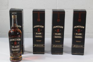 Four Jameson Black Barrel Triple Distilled Irish Whiskey 4 x 700ml.