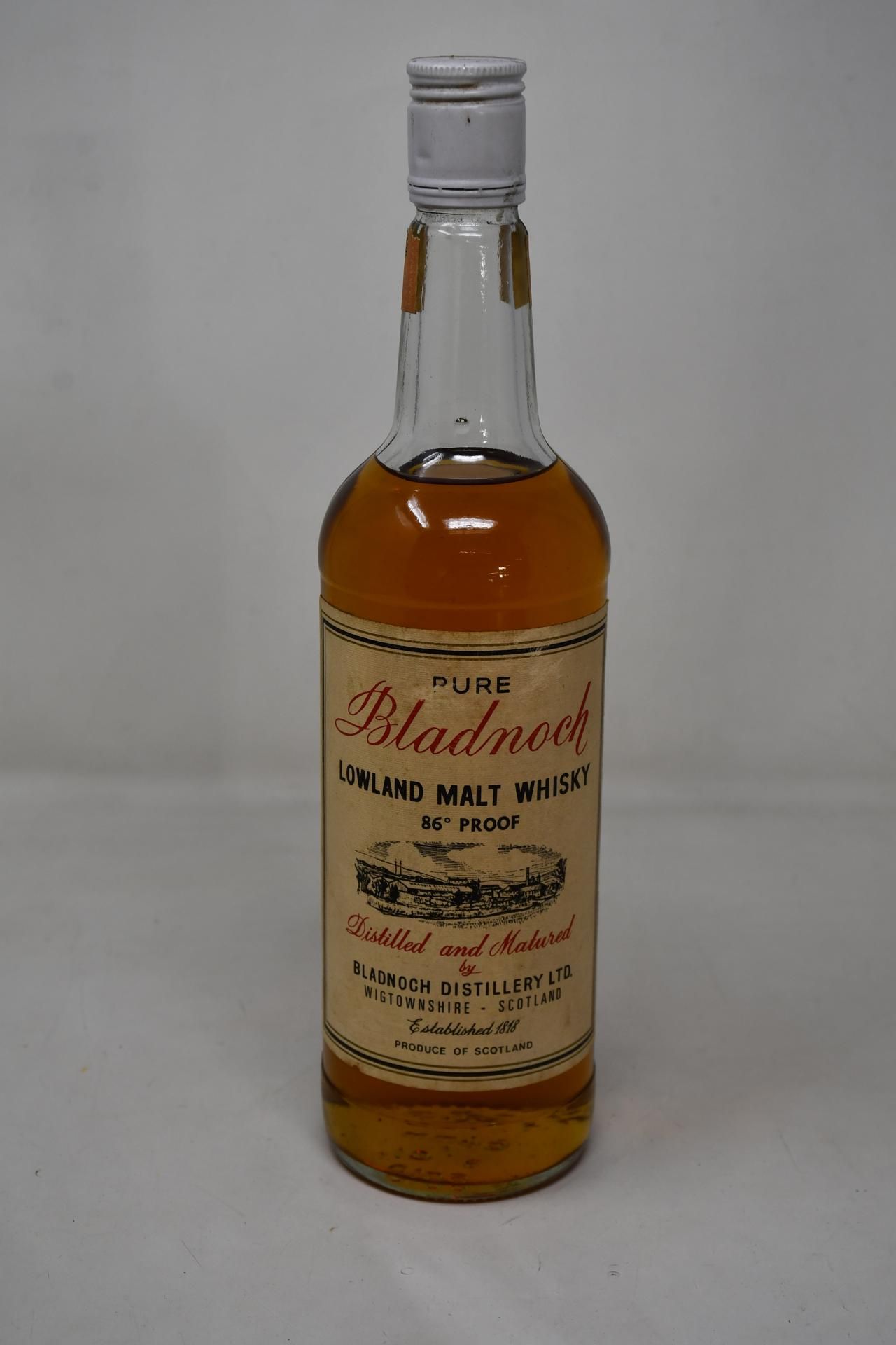 A bottle of Pure Bladnoch Lowland Malt Whisky 750ml)