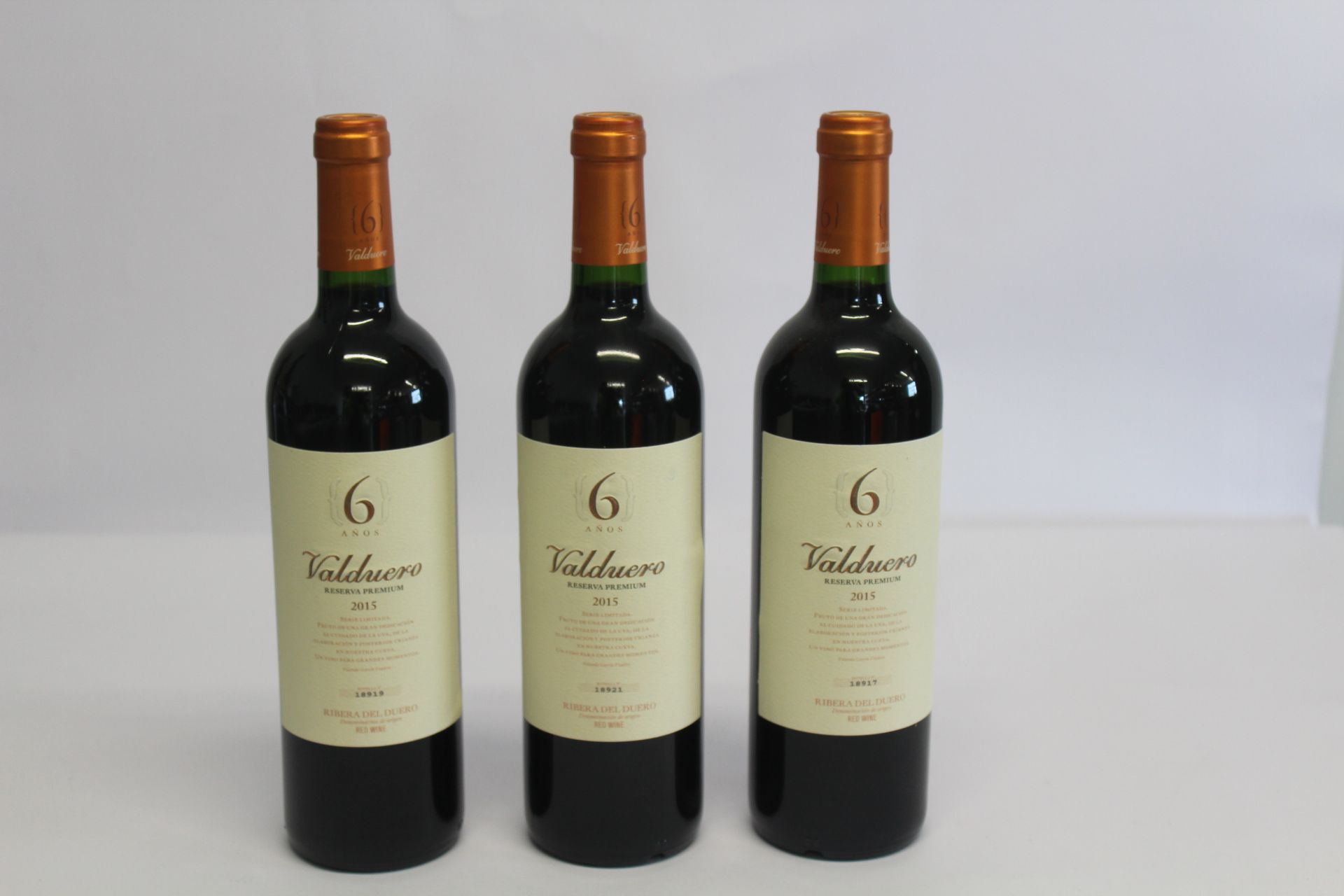 Three 6 Anos Valduero 2015 Reserve Premium Ribera Del Duero 3 x 750ml Red Wine.