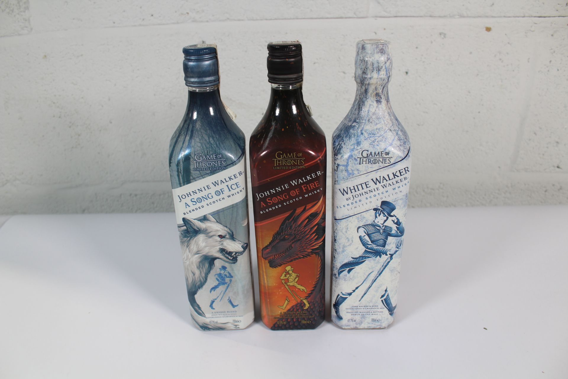 Three Game of Thrones Limited Edition Blended Scotch Whisky's.
