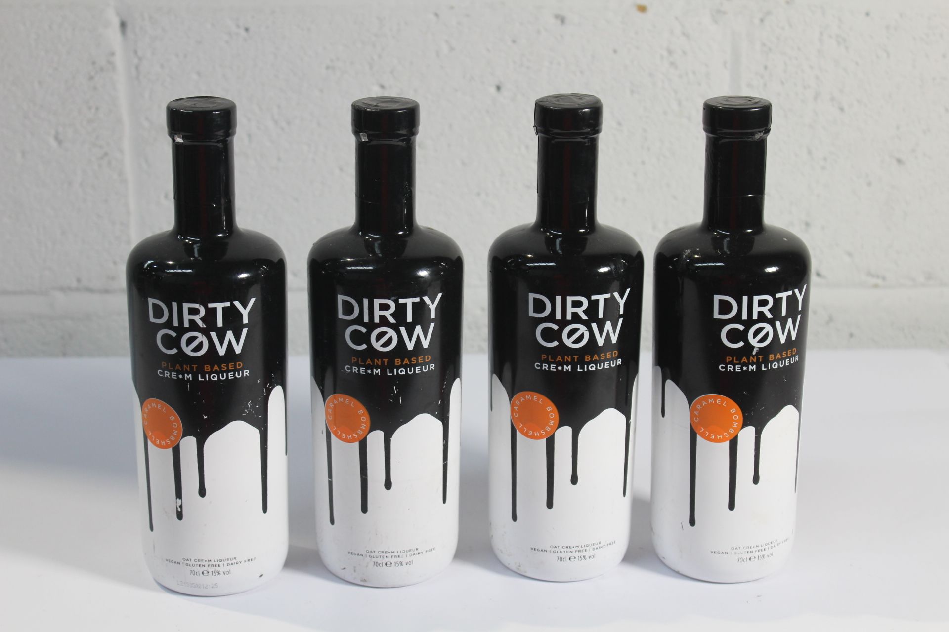 Four Dirty Cow Cream Liqueur Caramel Bombshell Vegan Gluten Free / Dairy Free 4 x 700ml.