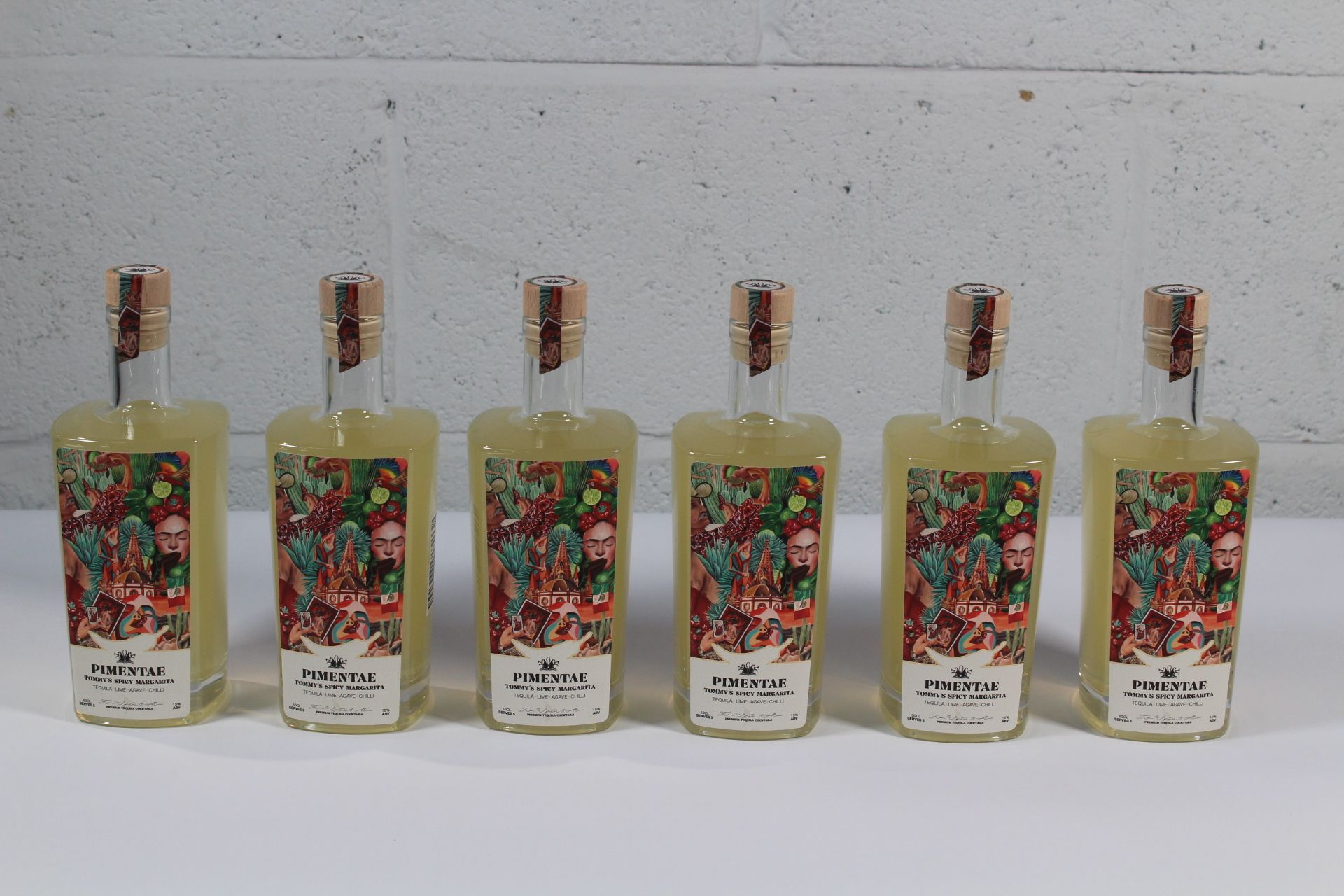 Six Pimentae Tommy's Spicy Margarita Tequila - Lime - Agave - Chilli 6 x 500ml.