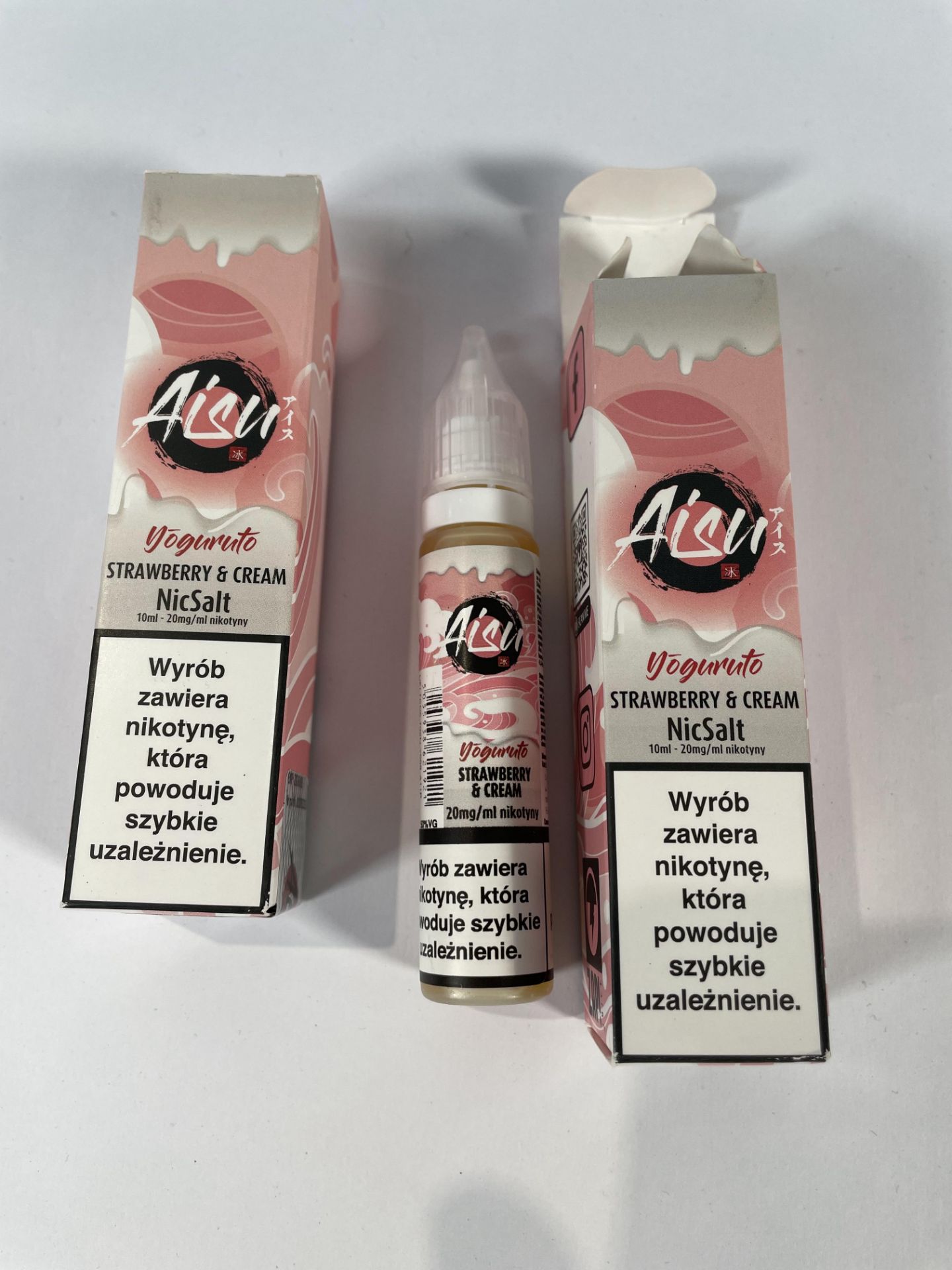 Approximately 1180 Aisu Yoguruto Strawberry & Cream Nic Salt 20mg/ml - Exp: 05/2026.