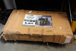 Duramax StoreAway Horizontal Shed With Flat Lid, 1200L, Dark Brown. Damage to Box, Unchecked, Sold a