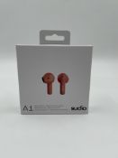 Five as new Sudio A1 Wireless Bluetooth Earbuds in Sienna (EAN: 7350071385753) (Box sealed).