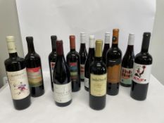 Twelve assorted Red wines to include Palamà Albarossa Salice Salentino Negroamaro 2021, Primitivo 20