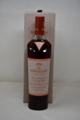 A bottle of The Macallan (The Harmany Collection Rich Cacao) Highland Single Malt Scotch Whiskey (75