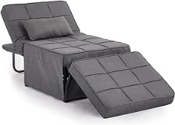 Home Detail Single Seater Sofa Bed, Dark Grey. Pre-owned.