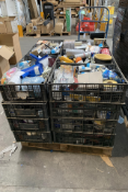 A pallet of miscellaneous items to include Healthcare, Homeware and Stationery.