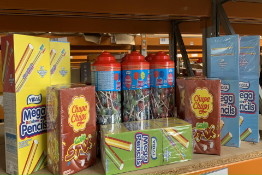 Sweets to include Chupa Chups Cola Sticks, Mega Rainbow Pencils and Tongue Painter Lollies (15 items