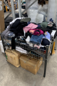 A Large Quantity of Assorted As New Clothing and Related. (Metal Basket is NOT Included).