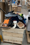 A Large Assortment of Pre-owned Clothing and related. (Wooden Pallet Collars are NOT Included).