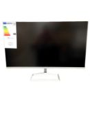 As new HP M27fq 27” QHD IPS Monitor (Opened/set up for testing. Box damaged).