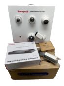 Five assorted Honeywell CCTV cameras and a Honeywell DVR (Ex demo kit, sold as seen).
