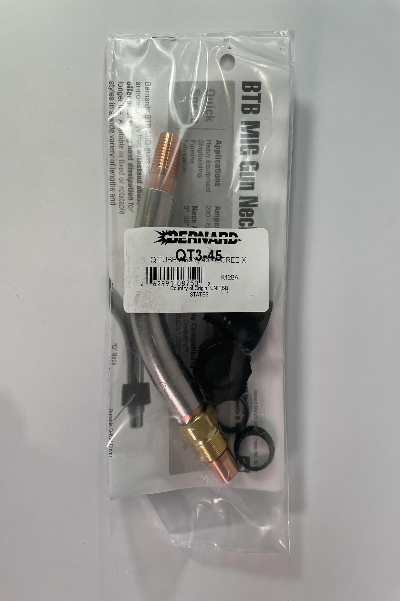 Five Bernard QT3-45, Q Gun Tube Assemblies 45 degree.