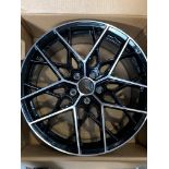 Single Romac Vortex Rim, Black Polish (20 x 9.5). As New.