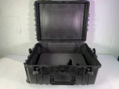 Waterproof Plastic Equipment Case with Wheels, New.