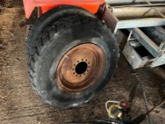 Pair 12 Stud Wheels off Ferguson Trailer with 7.5-16 Tyre - (Norfolk)