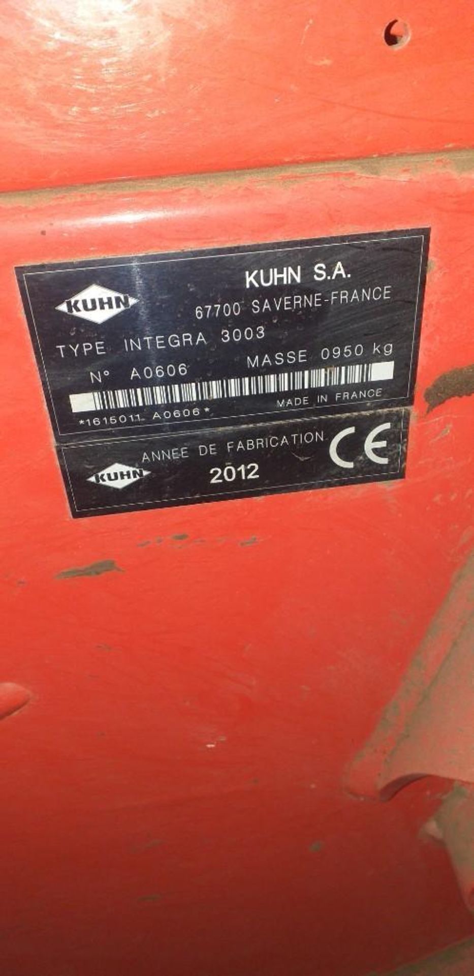 2012 Kuhn Integra 3003 c/w Kuhn CD300 Tine Cultivator - (Lincolnshire) - Image 9 of 10