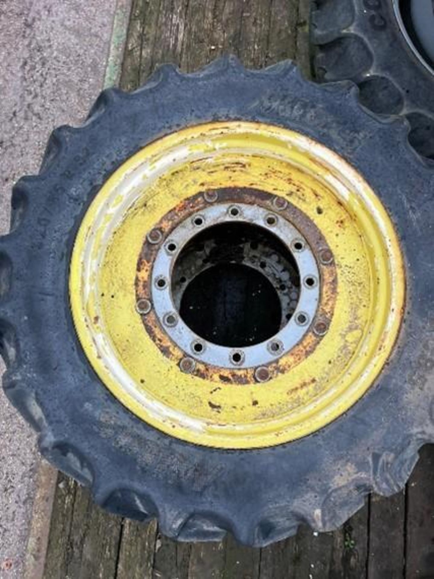 Pair 320/85 R32 Wheels and Tyres, 12 Stud Centres - (Cambridgeshire)