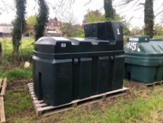 Bunded fuel station with electric pump and fuel meter, been used for red diesel