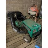 Mowmaster 11hp ride on petrol lawn mower with 30" deck, side discharge and grass collector NB: Manua
