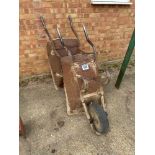 2No metal wheelbarrows