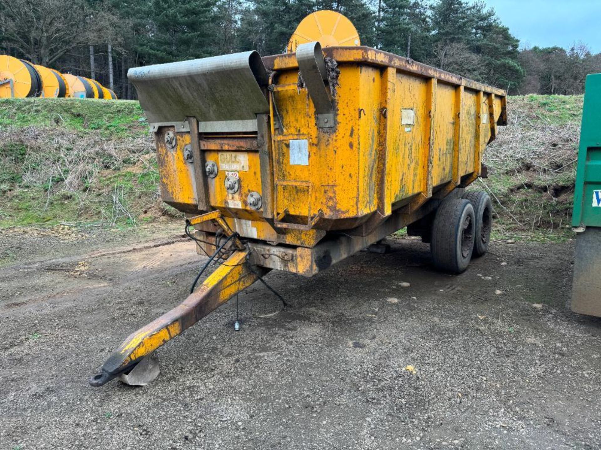 Gull 12t dump trailer twin axle on 385/65R22.5 wheels and tyres - Image 2 of 9