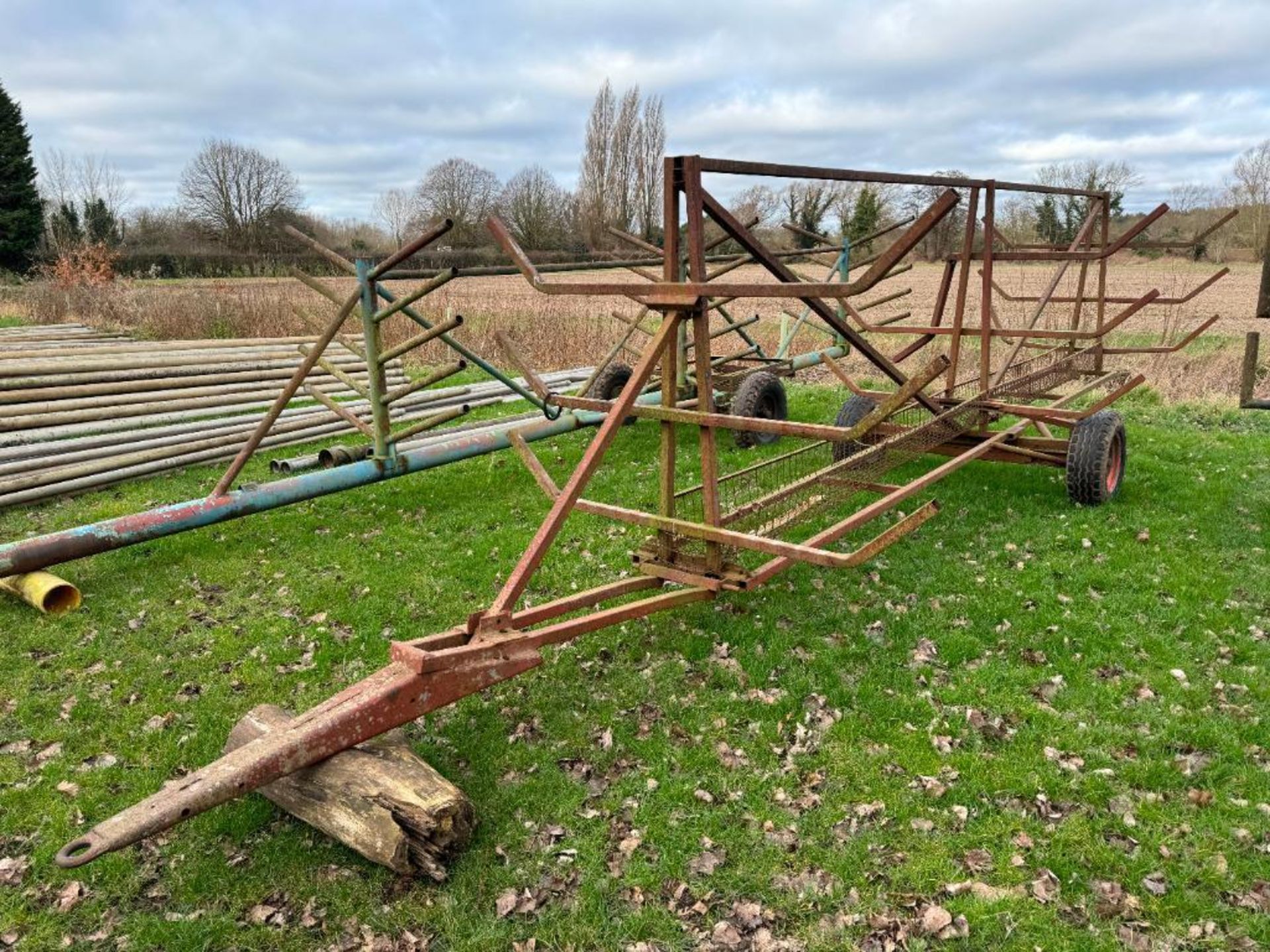 Irrigation pipe trailer, single axle - Image 3 of 3