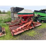 Accord Ferrag Pneumatic DA 4m combination drill with Kuhn 4m power harrow and rear following harrow,