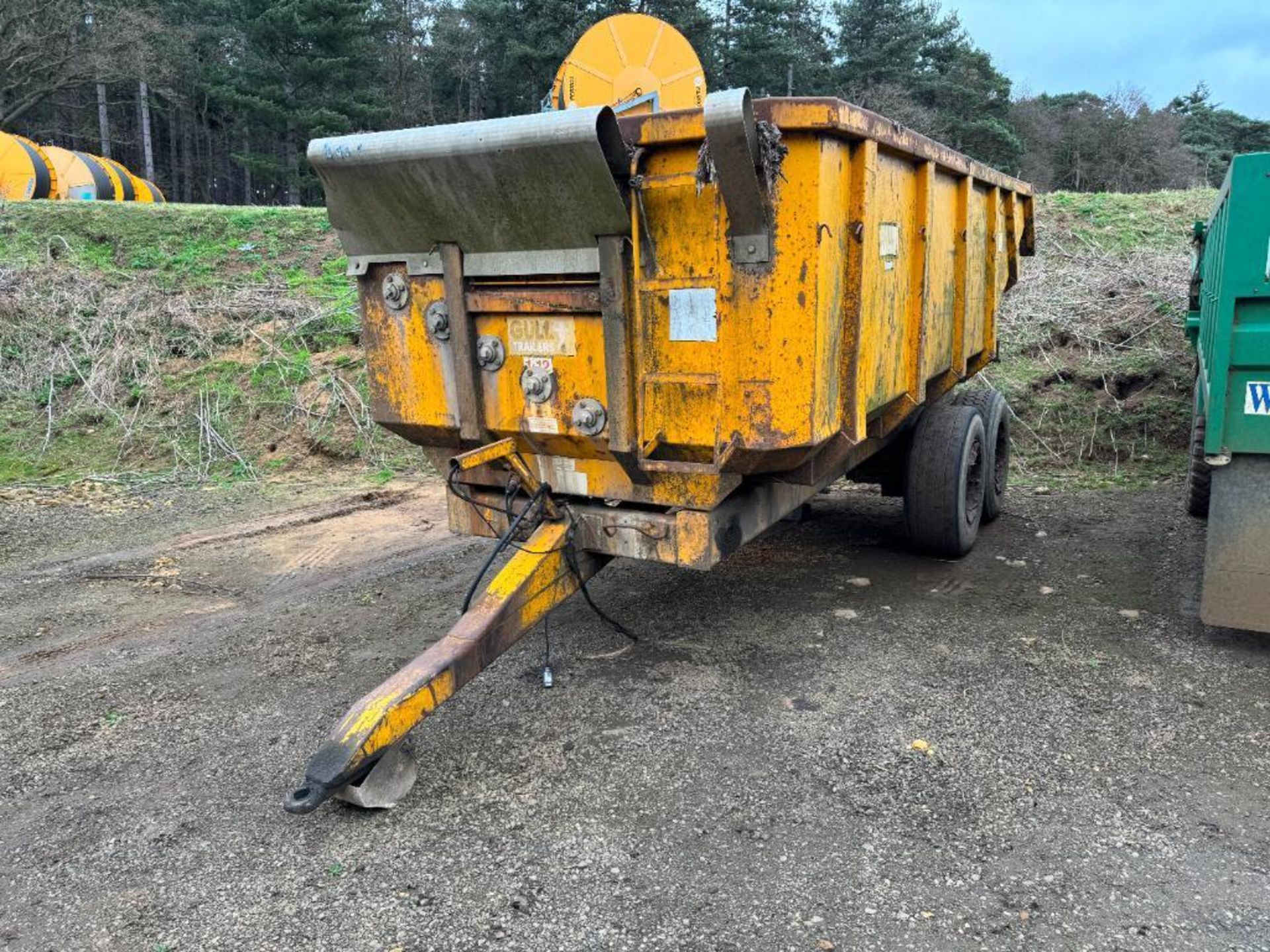 Gull 12t dump trailer twin axle on 385/65R22.5 wheels and tyres - Image 7 of 9