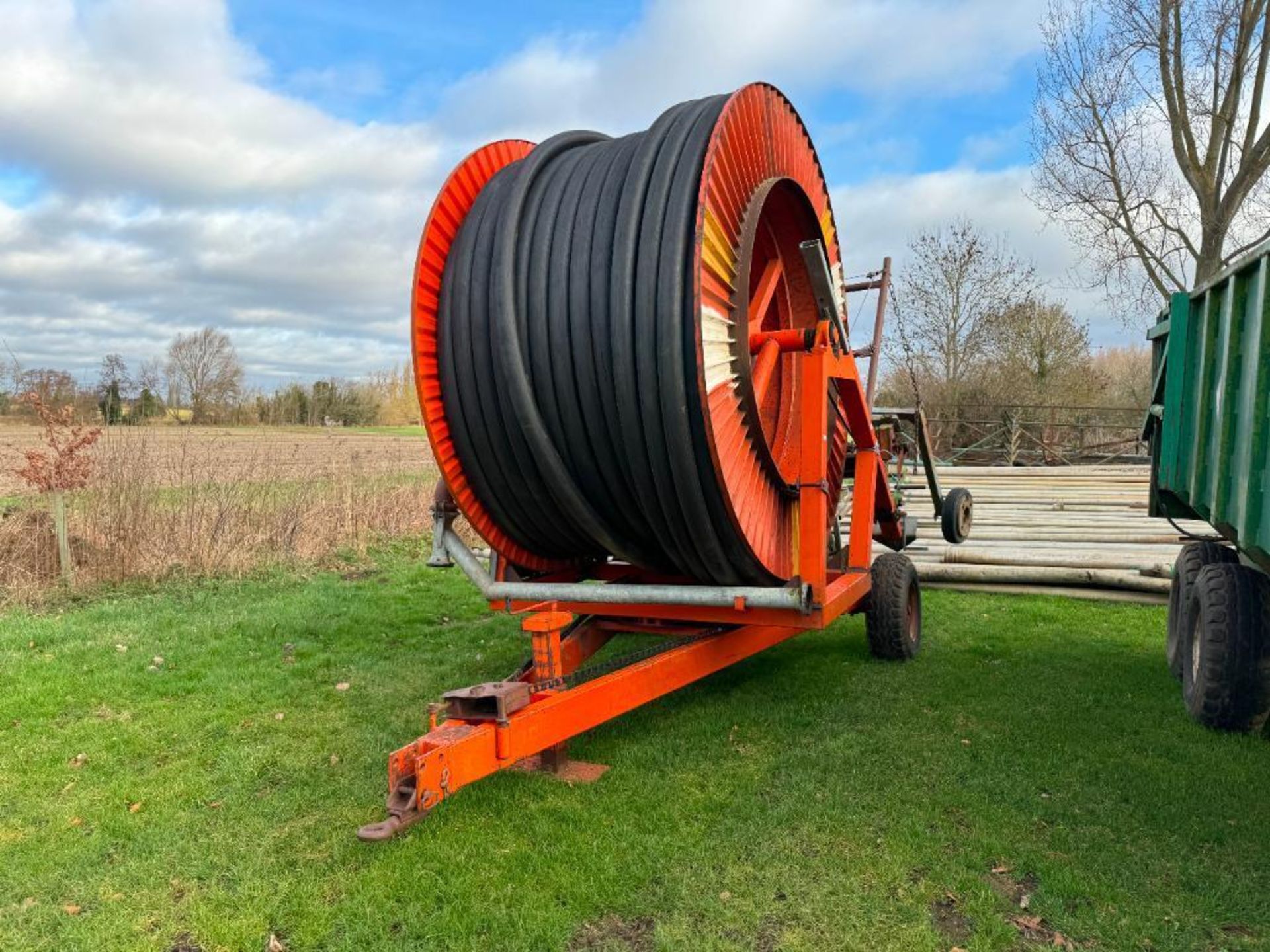 Irrifrance 110.350 irrigation reel with rain gun, single axle, spares or repairs - Image 6 of 11