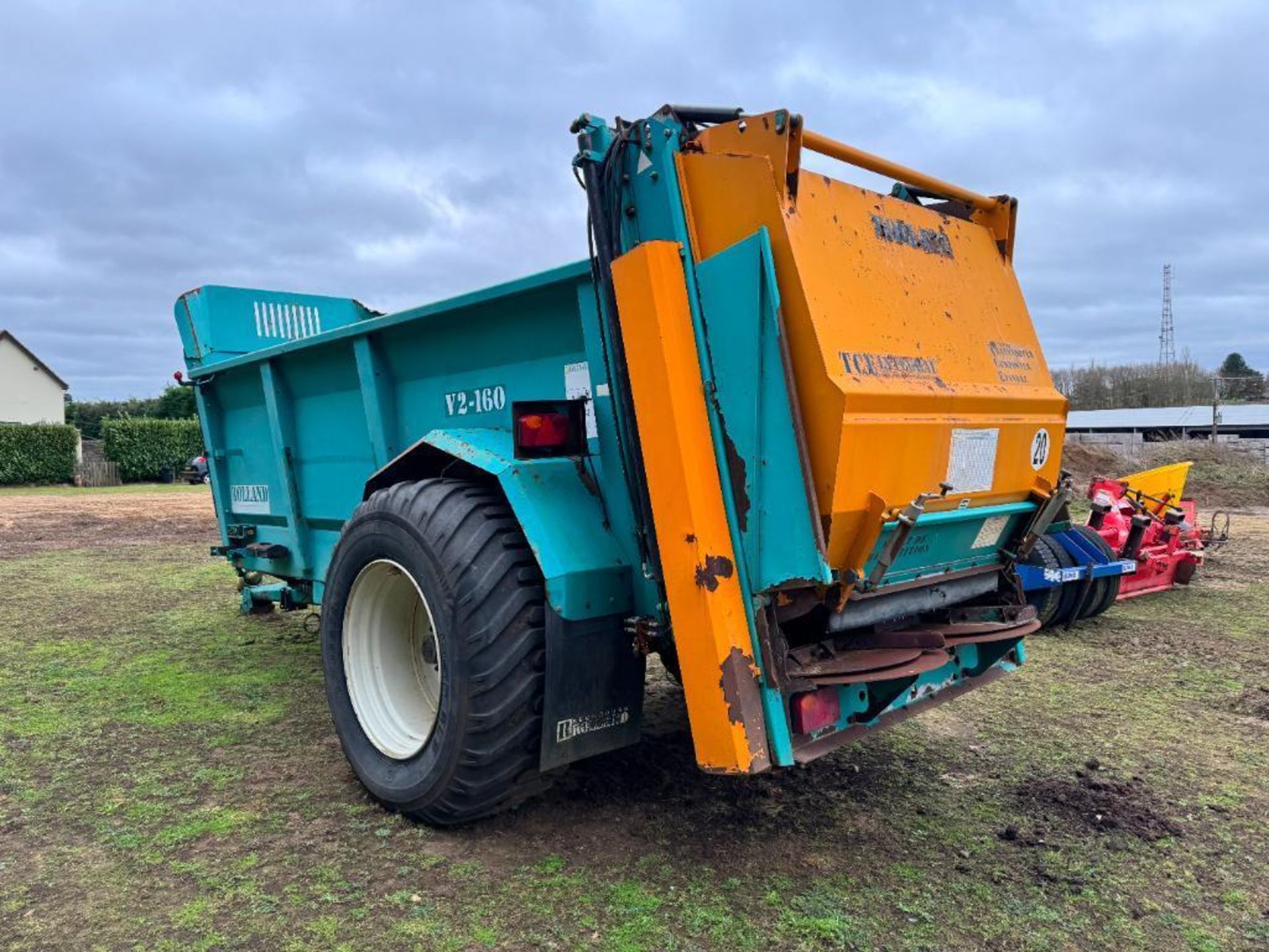 2007 Rolland V2-160 single axle rear discharge manure spreader with horizontal beaters, slurry door - Bild 15 aus 20