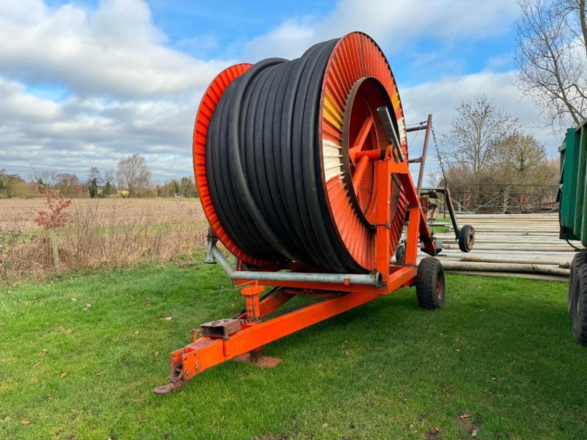 Irrifrance 110.350 irrigation reel with rain gun, single axle, spares or repairs - Image 7 of 11