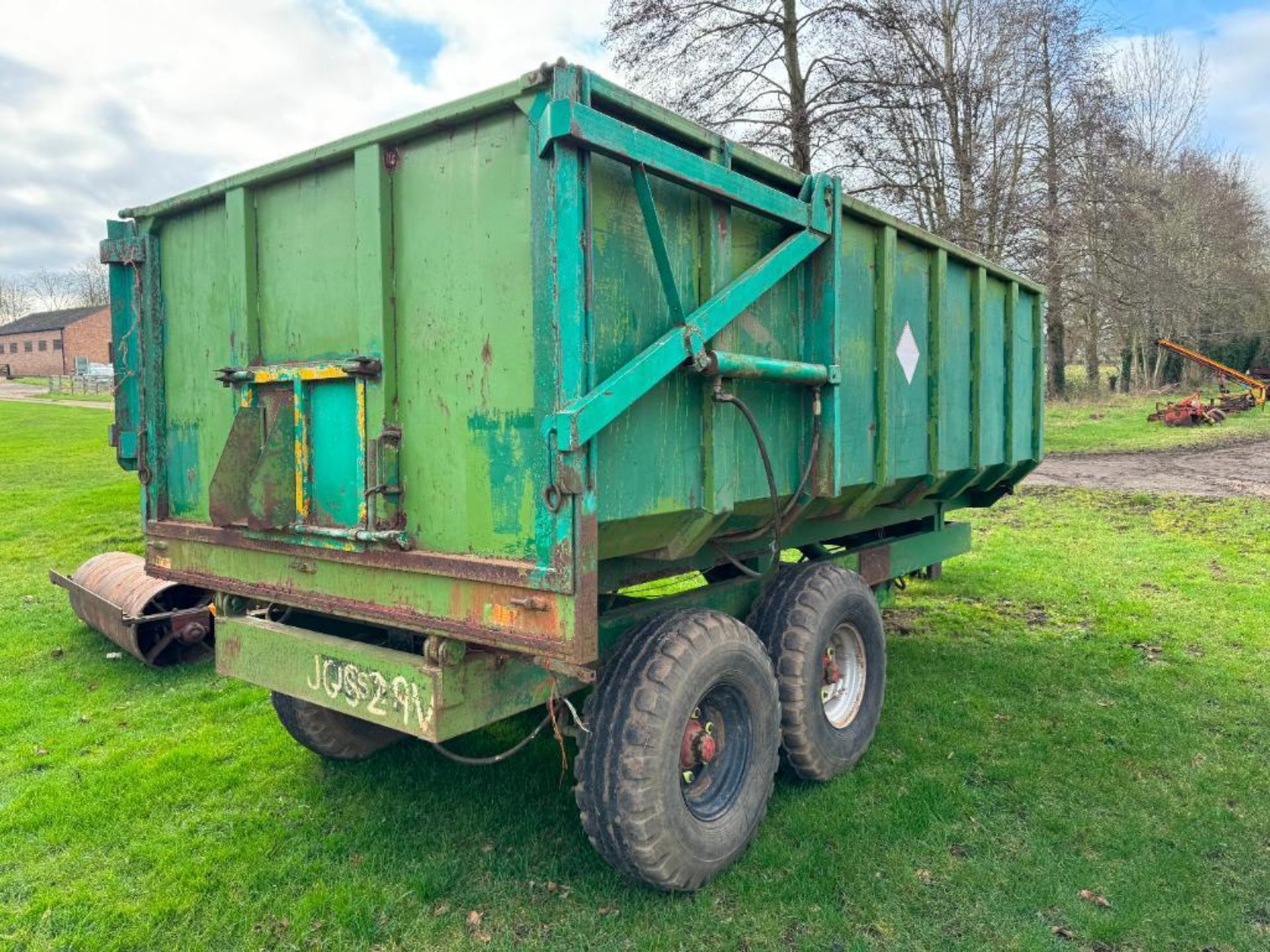 1980 ETC Engineering Hercules 9t twin axle root trailer with hydraulic tailgate and grain chute, twi - Bild 11 aus 14