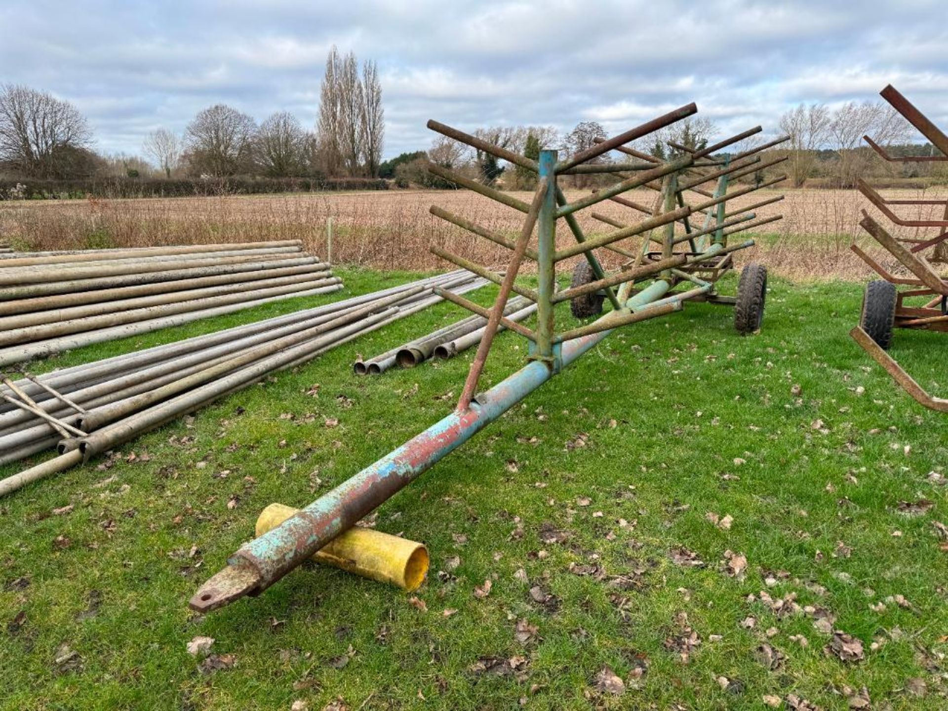 Irrigation pipe trailer, single axle - Image 2 of 3