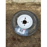 Single 4.80/4.00-8 wheel and tyre